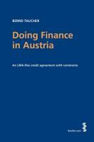 Doing Finance in Austria - Taucher, Bernd